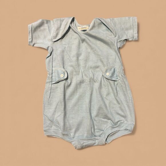 1960’s Vintage Carter’s Baby Romper Size 18 Months Blue excellent Condition - Picture 1 of 2